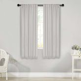Solid Room Darkening Blackout Curtain Panels, Back Tabs, Set of 2